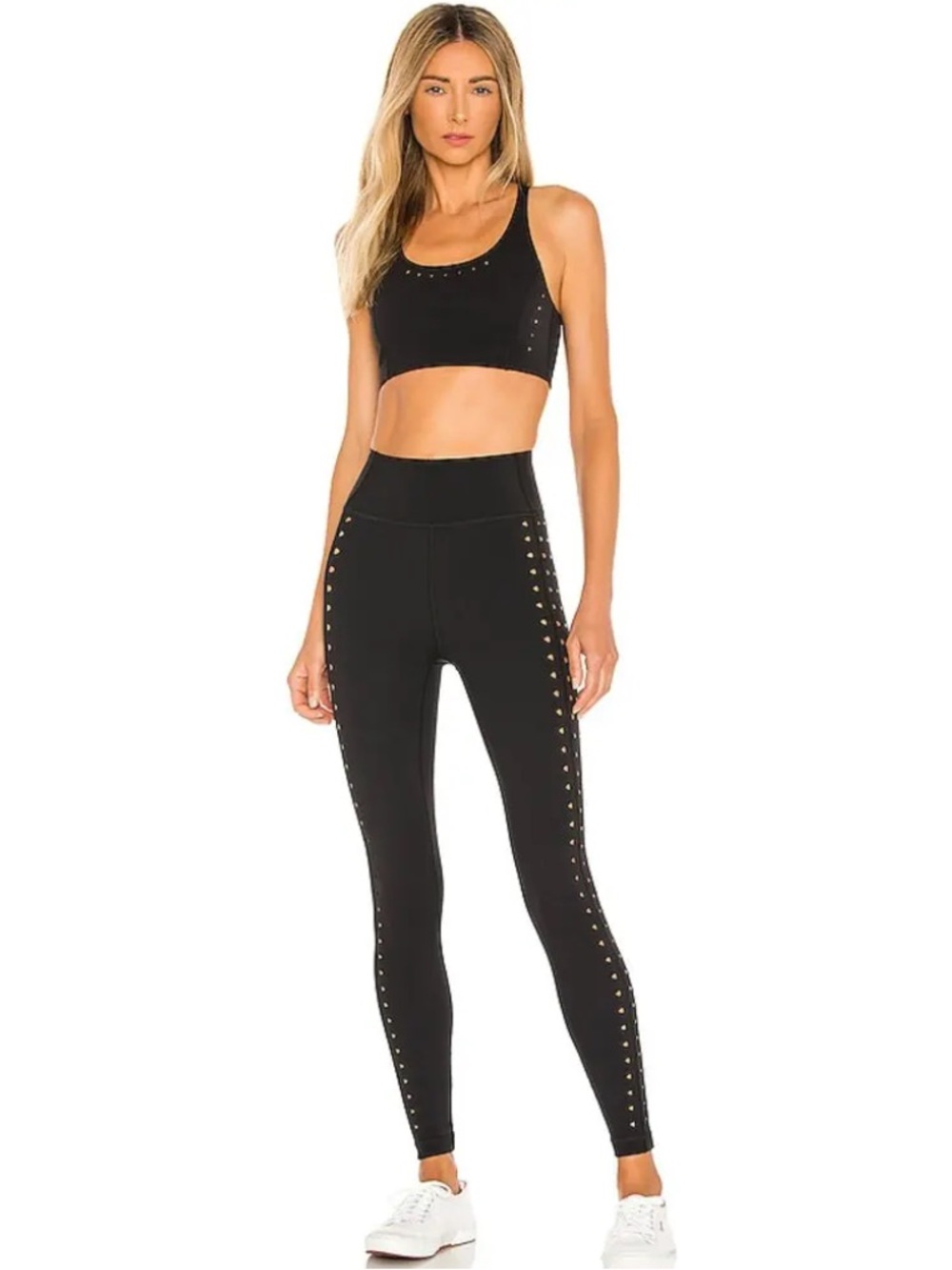 GIGI C Black High-Waist Leggings with Side cut outs